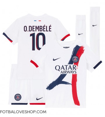 Paris Saint-Germain Ousmane Dembele #10 Dětské Venkovní Dres 2024-25 Krátký Rukáv (+ trenýrky)